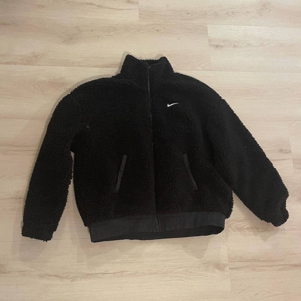 Nike Black Fleece Jacket with Embroidered Logo